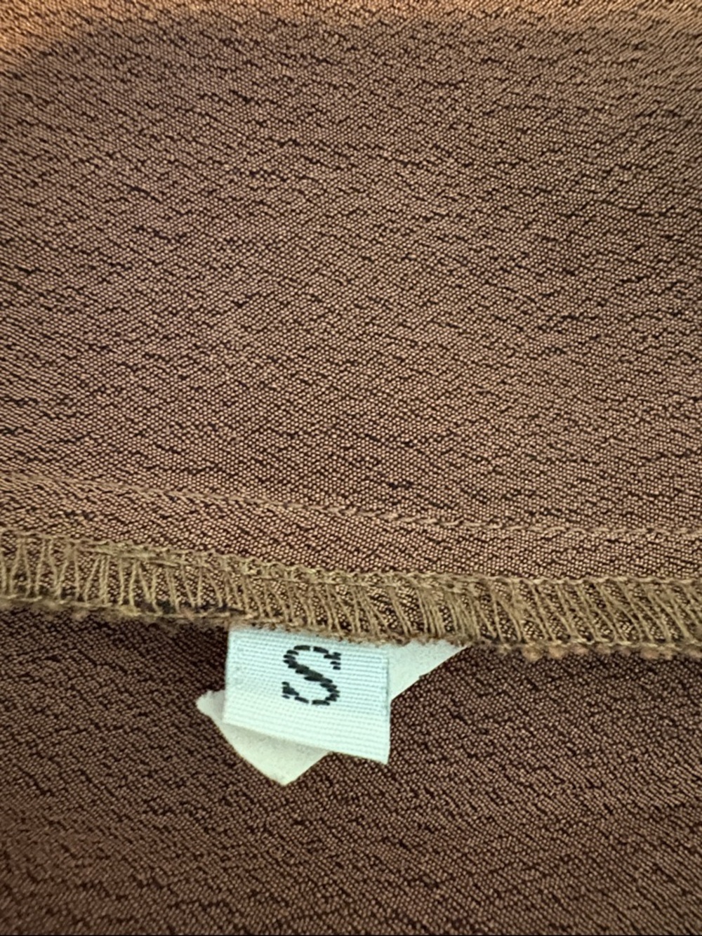 Cignal Copper Satin Blouse Size S Shimmer Button Front Long Sleeve Unique - Picture 8 of 12